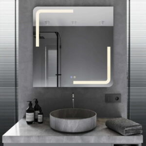 Зеркало для ванной комнаты Mironiks 800x700 прямоугольное, с фронтальной LED подсветкой