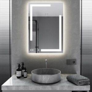 Зеркало для ванной комнаты Mironiks Matrix 700x900 прямоугольное, с фоновой и фронтальной LED-подсветкой