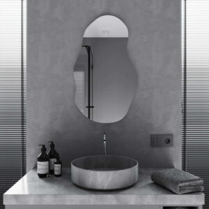 Зеркало для ванной комнаты Mironiks Flame 700x400 фигурное