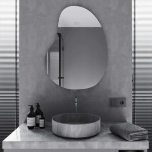 Зеркало для ванной комнаты Mironiks Flow 800x600 фигурное, без подсветки