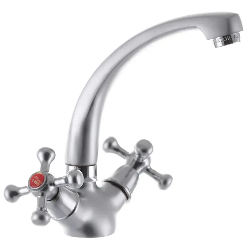 OL-CH0104_1 Смеситель для умывальника Champion Smes 272 двухвентильный, матовый