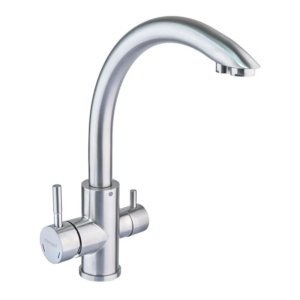 Смеситель для кухни Champion SUS-021 двухрычажный, сталь