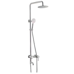 Душевая системи Champion SAP-009-J с регулировкой высоты, нержавеющая сталь, сатин