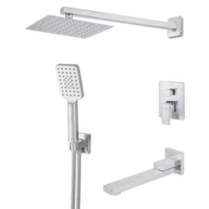 Душевая система Haiba Kubus 009 скрытого монтажа, латунь, хром