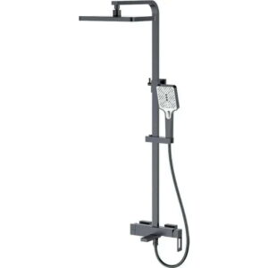 Душевая система Haiba Kant 009-J с регулировкой высоты, латунь, графит матовый