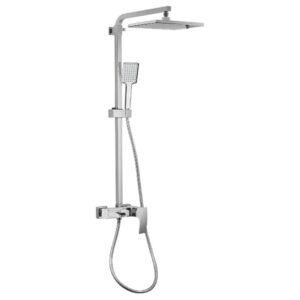 Душевая система Koer KB-58007-04 с тропическим душем, латунь, хром/белый