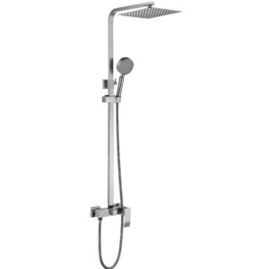 Душевая система Mixxus AMA-003-J с регулировкой высоты, нержавеющая сталь, сатин
