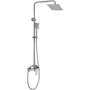 Душевая система Mixxus KUB-003-J с регулировкой высоты, нержавеющая сталь, сатин