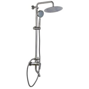 Душевая система Mixxus NEO-009-J с регулировкой высоты, нержавеющая сталь, сатин