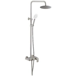 Душевая система Mixxus DAR-009-J с регулировкой высоты, нержавеющая сталь, сатин
