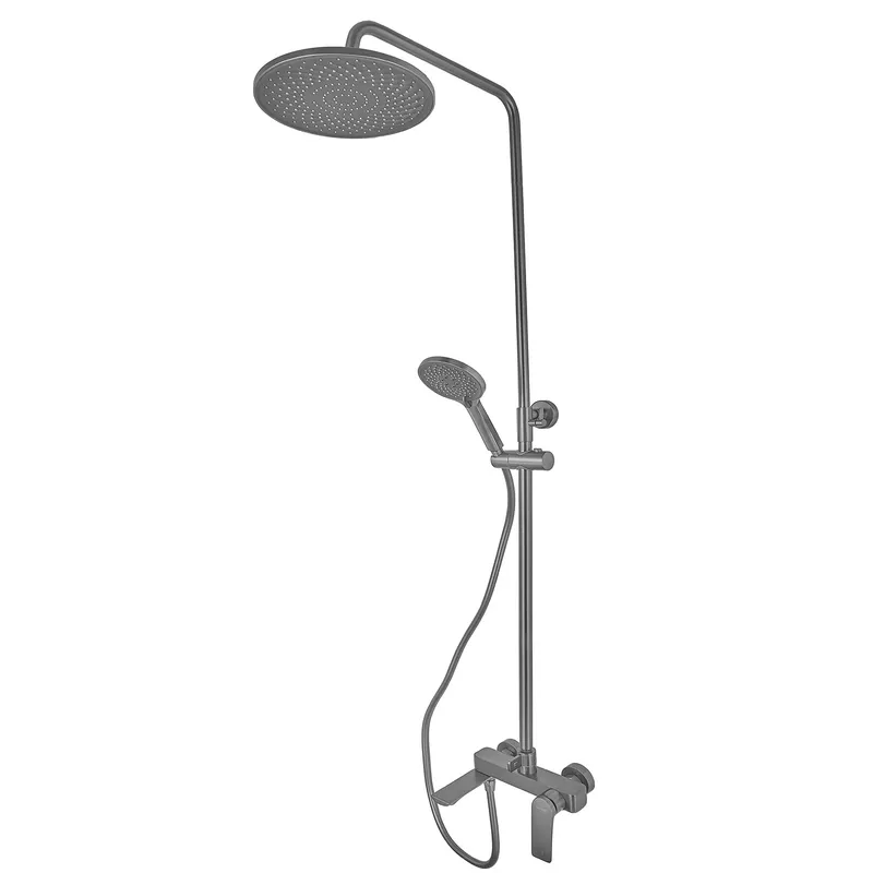 OL-MI6610 Душевая система Mixxus Premium Derby 009-J с изливом, латунь, графит матовый