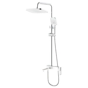 Душевая система Mixxus Premium Walter 009-J с изливом, латунь, белый/хром