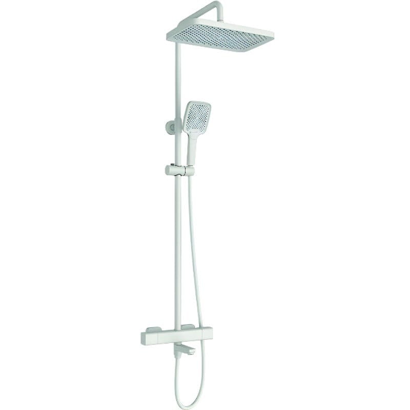 OL-MI6648 Душевая система Mixxus Premium Virgo 009-J с термостатом, латунь, белый матовый