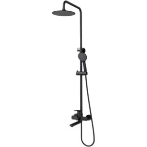 Душевая система Mixxus Premium Mone 009-J с регулировкой высоты, латунь, черный матовый