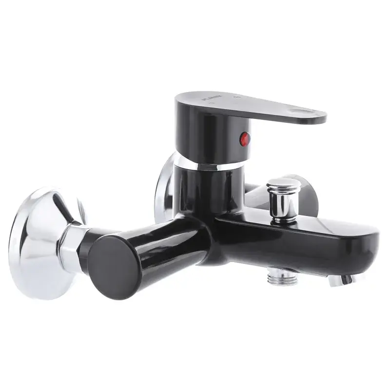 OL-PM0574_1 Смеситель для ванны Plamix Vega-009 однорычажный, чёрный