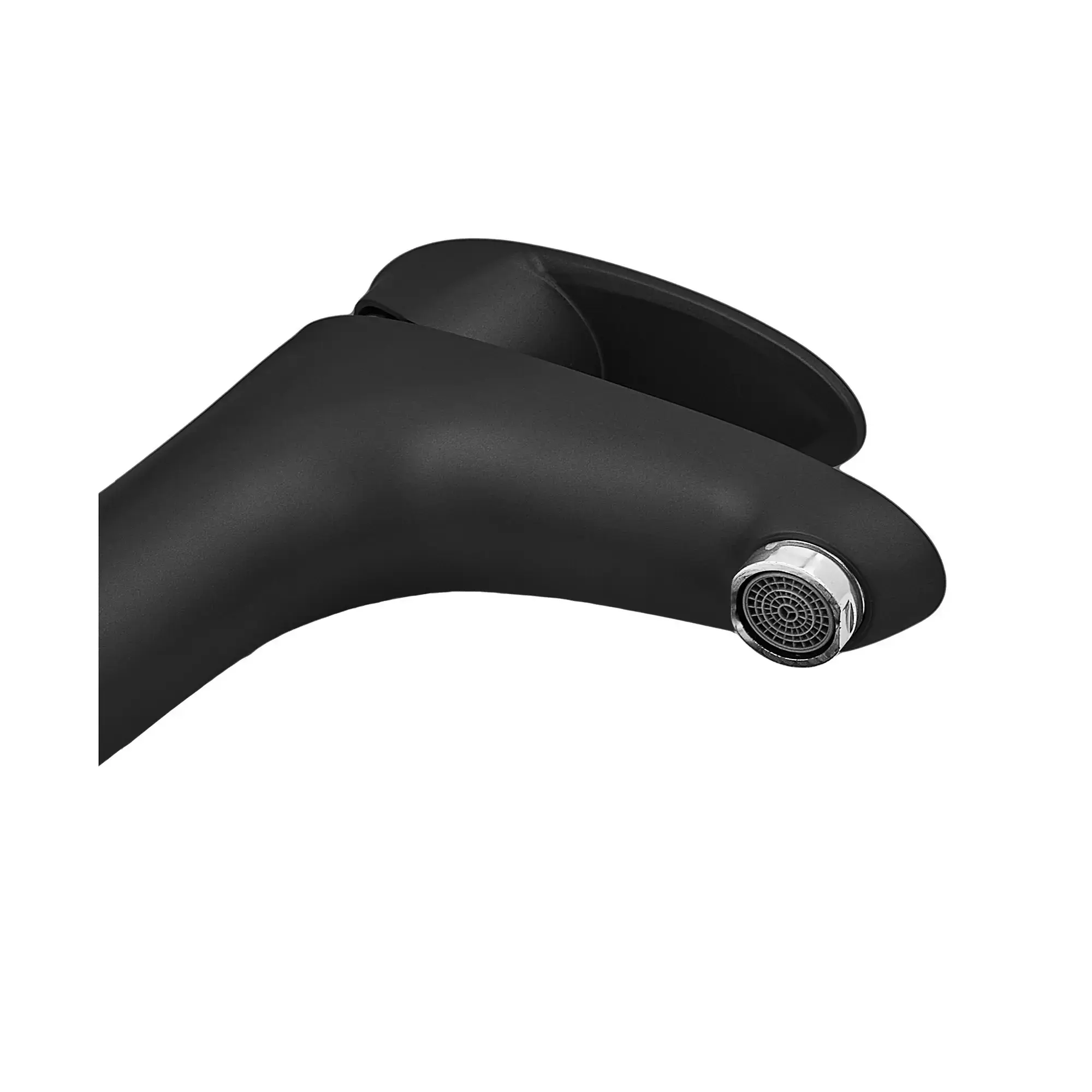 OL-PM0664_4 Смеситель для умывальника Plamix Cezar 001 однорычажный, ABS пластик, чёрный