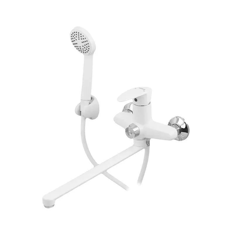 OL-PM0666_1 Смеситель для ванны Plamix CEZAR-006 однорычажный, белый