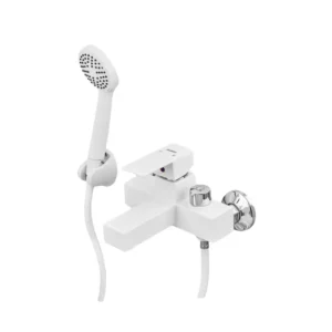 Смеситель для ванны Plamix Kubus-009 однорычажный, белый