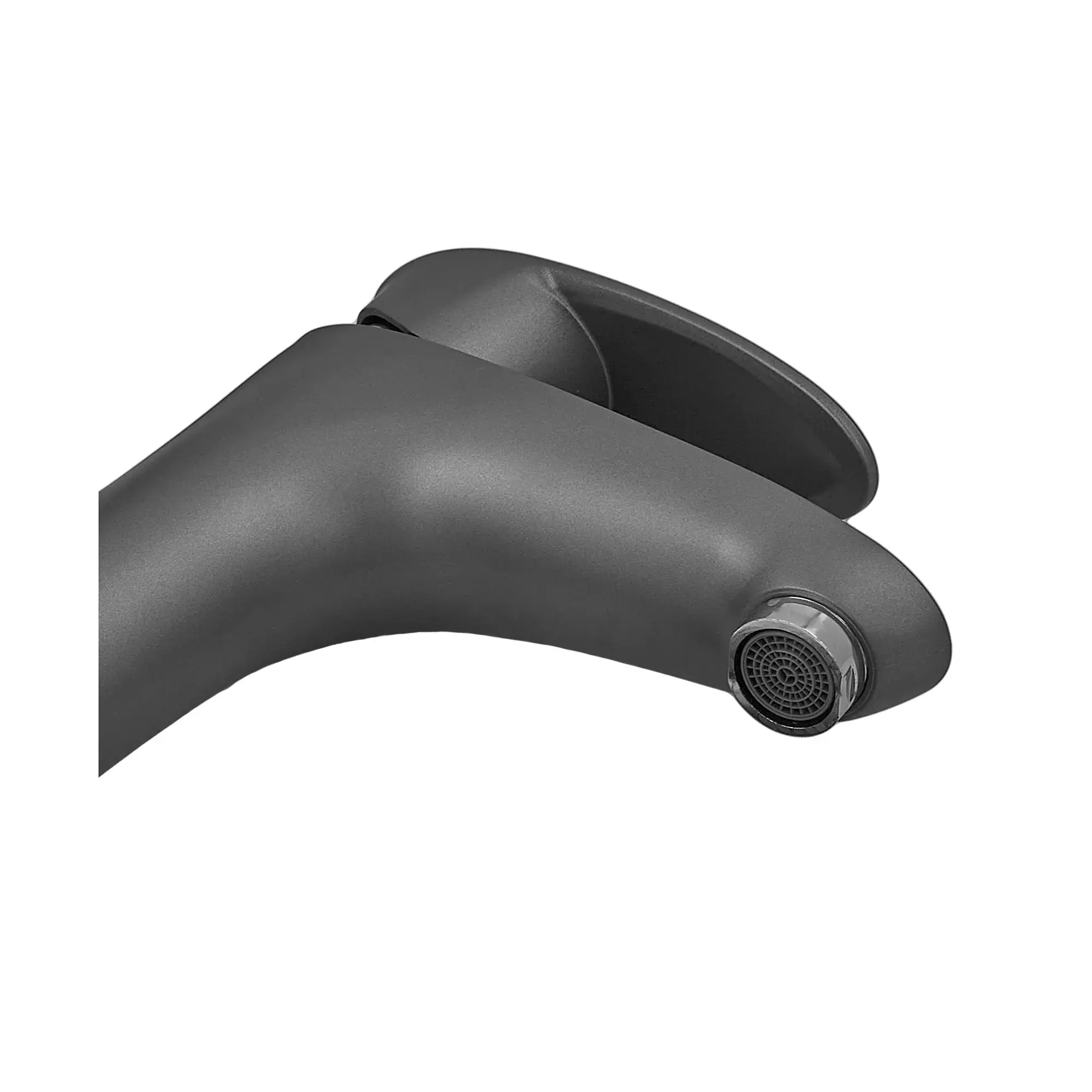 OL-PM0688_4 Смеситель для умывальника Plamix Cezar 001 однорычажный, ABS пластик, графитовый