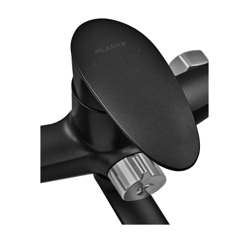 OL-PM0690_3 Смеситель для ванны Plamix CEZAR-006 однорычажный, чёрный матовый