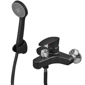 Смеситель для ванны Plamix Cezar-009 однорычажный, чёрный матовый