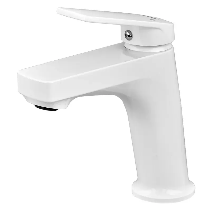 OL-PM0706_1 Смеситель для умывальника Plamix Lucas 001 однорычажный, ABS пластик, белый