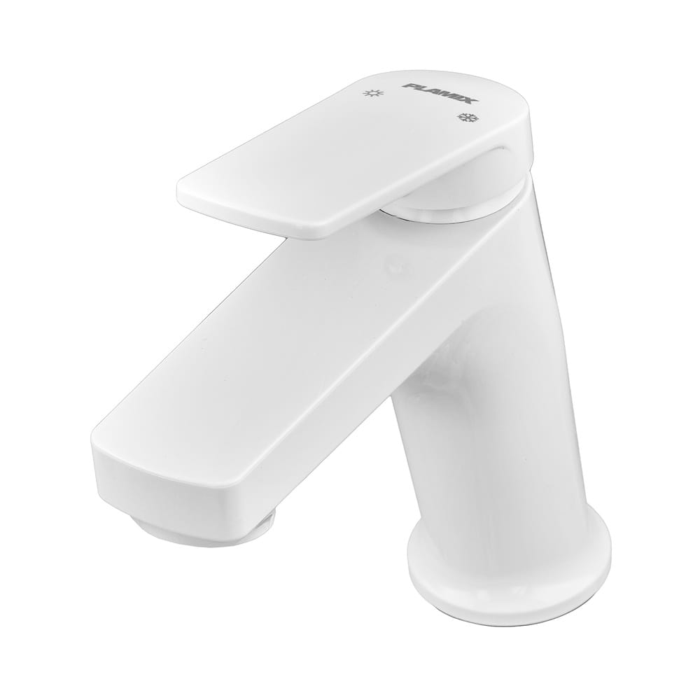 OL-PM0706_3 Смеситель для умывальника Plamix Lucas 001 однорычажный, ABS пластик, белый