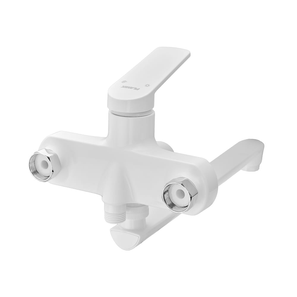 OL-PM0709_3 Смеситель для ванны Plamix Lucas-006 однорычажный, белый