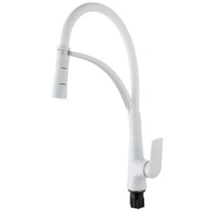 Смеситель для кухни Plamix Lucas-017 SET однорычажный, белый