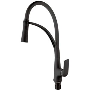 Смеситель для кухни Plamix Lucas-017 SET однорычажный, черный