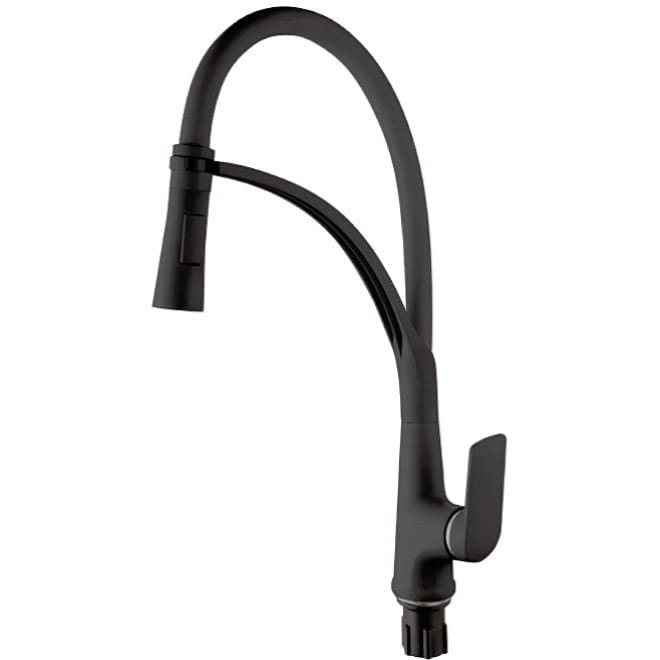 OL-PM0717 Смеситель для кухни Plamix Lucas-017 SET однорычажный, черный