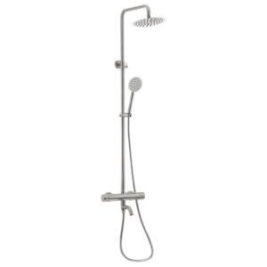Душевая система Mixxus TMO-009-J с регулировкой высоты, нержавеющая сталь, сатин
