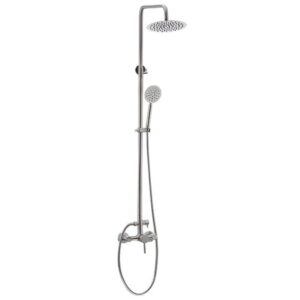 Душевая система Mixxus SAS-003-J с регулировкой высоты, нержавеющая сталь, сатин