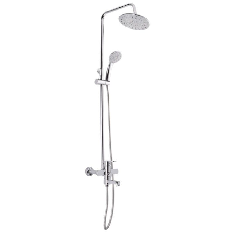 OL-ZX2931 Душевая система Zerix WOG-A153 с изливом, силумин, хром