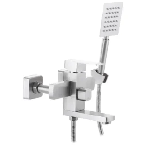 Смеситель для ванны Zerix Kub-009 однорычажный, нерважеющая сталь