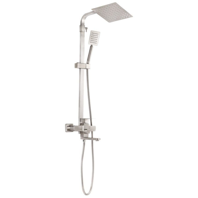 OL-ZX3166 Душевая система Zerix KUB-009-J с изливом, нержавеющая сталь, сатин