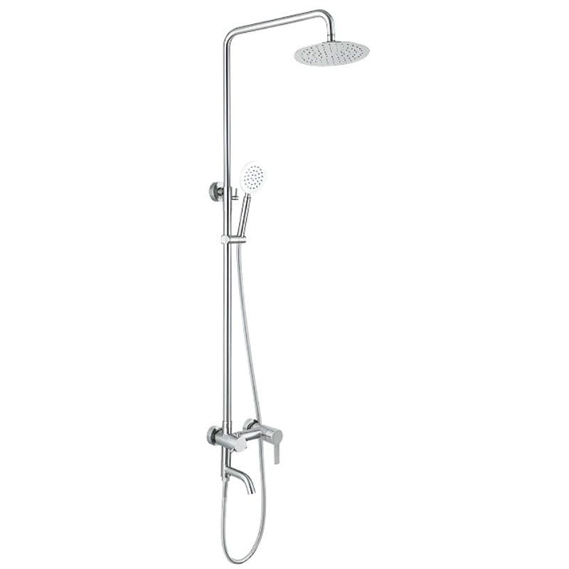 OL-ZX3263 (1) Душевая система Zerix NOX-009-J с изливом, нержавеющая сталь, сатин