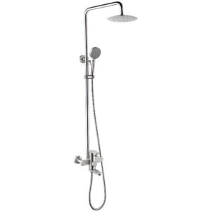 Душевая система Zerix LEB-009-J с изливом, нержавеющая сталь, сатин