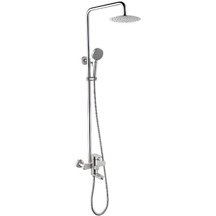 OL-ZX4809 Душевая система Zerix LEB-009-J с изливом, нержавеющая сталь, сатин