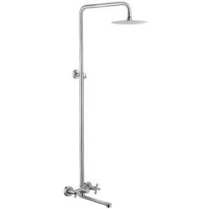 Душевая система Zerix GTA-006-J с изливом, нержавеющая сталь, сатин