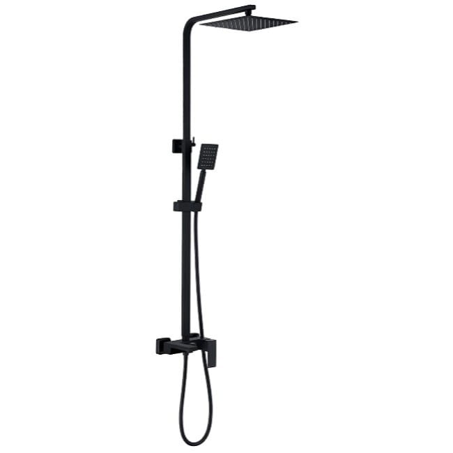 OL-ZX4853 Душевая система Zerix KUB-008-J с изливом, нержавеющая сталь, черный матовый