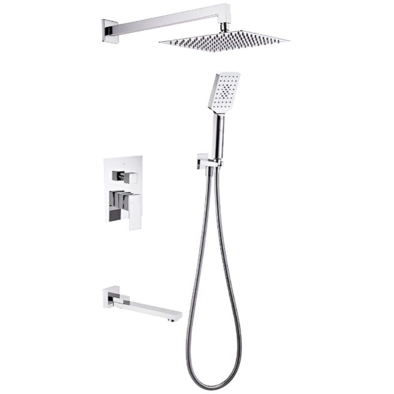 RS-DG 205-3 chrome (1) Дешевая система AIM DG 205-3 с изливом, латунь, хром