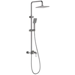 Душевая система AIM DG06544-1 с полкой, латунь, графит матовый