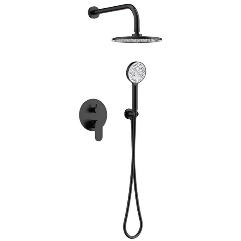 RS-DG203-1 matte black (1) Душевая система AIM DG203-1 без излива, латунь, черный матовый