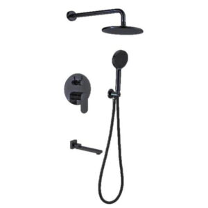 Душевая система AIM DG204-3 скрытого монтажа, латунь, черный матовый