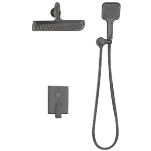 Душевая система AIM DG207 скрытого монтажа, латунь, графит матовый