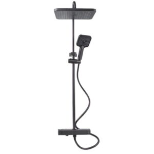 Душевая система Millz MRS-AL-C40 с тропическим душем, алюминий, серый матовый