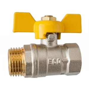 Газовый кран Eco 1/2" ВН прямой, латунь