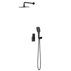 Душевая система Cersanit Larga СЕТ B344 скрытого монтажа, латунь, черный (S952-031)