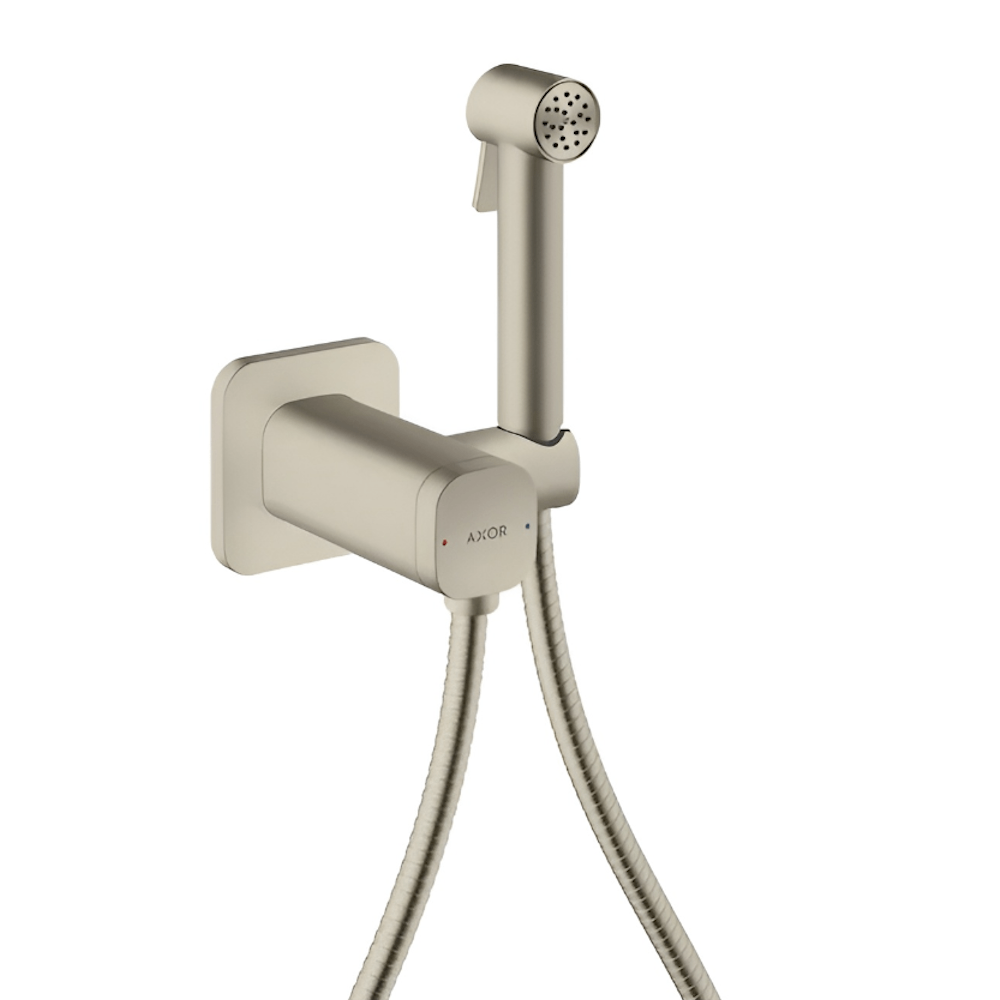 29243820 Гигиенический душ Axor E скрытого монтажа, однорычажный, никель матовый (29243820)
